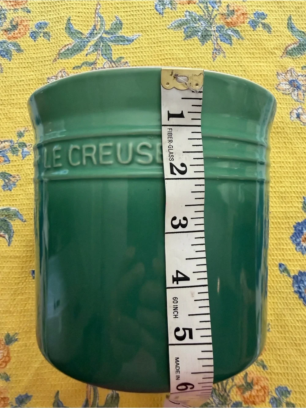 Le Creuset Jade Utensil Crock with Stoneware Base